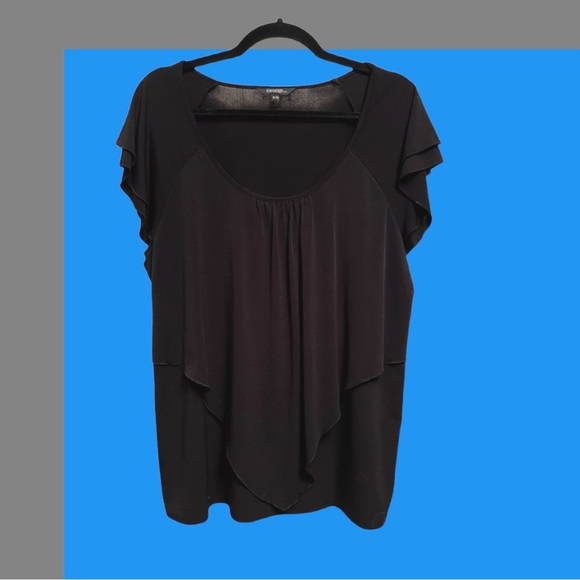 πΌ2/$12 George Ladies XL Black Top - Picture 1 of 6